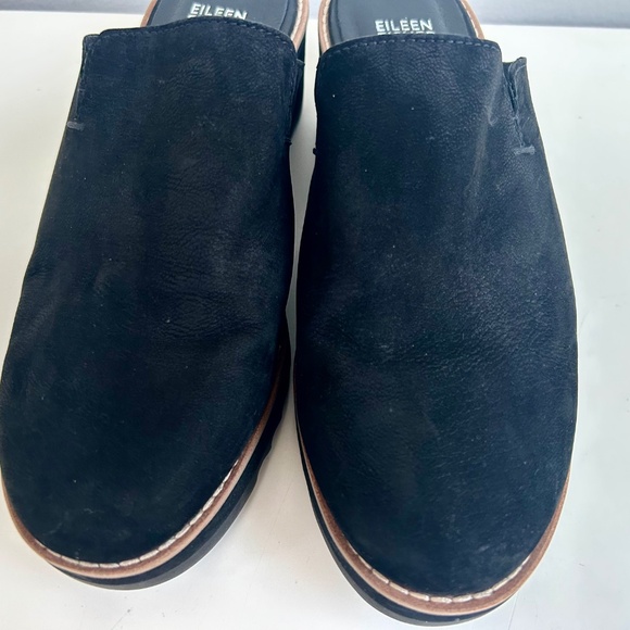 Eileen Fisher Loti Black Nubuck Wedge/Mule Size 8.5 - Picture 4 of 7